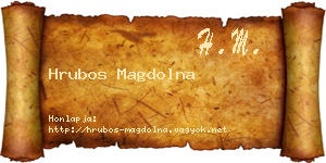 Hrubos Magdolna névjegykártya