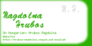 magdolna hrubos business card